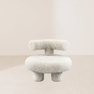 VHL-021 Modern Minimalist Cylindrical-Leg Woolen Lounge Chair