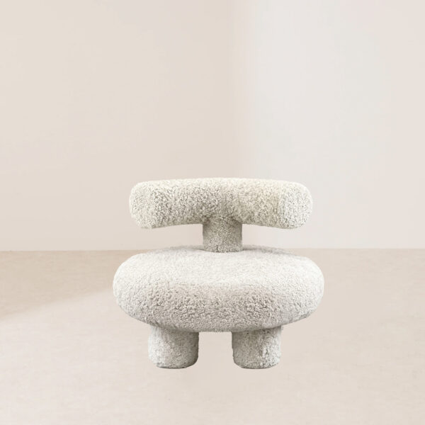 VHL-021 Modern Minimalist Cylindrical-Leg Woolen Lounge Chair