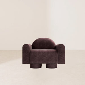 VHL-022 Modern Streamlined Velvet Circular Armrest Lounge Chair