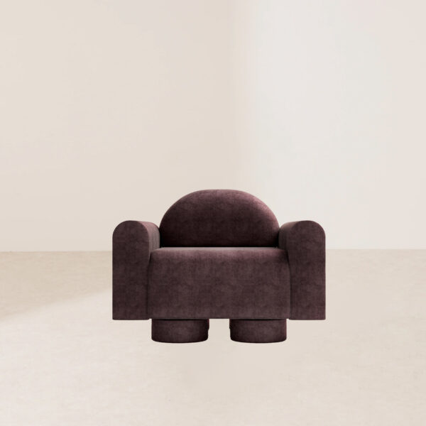 VHL-022 Modern Streamlined Velvet Circular Armrest Lounge Chair
