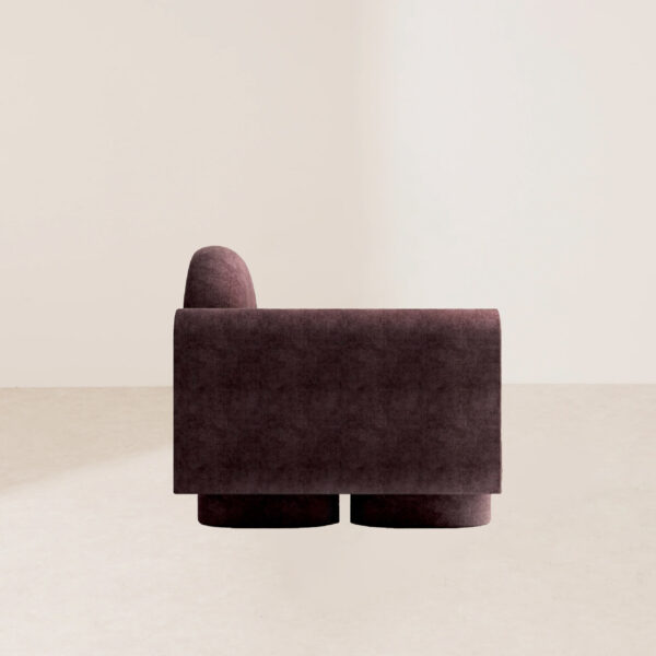 VHL-022 Modern Streamlined Velvet Circular Armrest Lounge Chair - Image 3