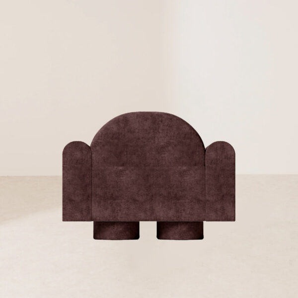 VHL-022 Modern Streamlined Velvet Circular Armrest Lounge Chair - Image 4