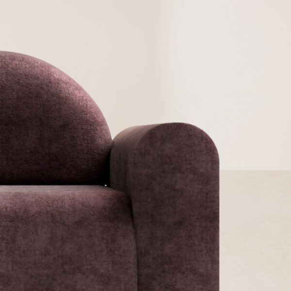 VHL-022 Modern Streamlined Velvet Circular Armrest Lounge Chair - Image 5