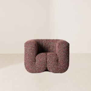 VHL-024 Handcrafted Leather Modern Fusion Brutalist Streamline Lounge Chair