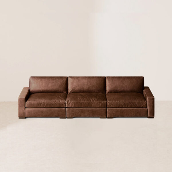 VHS-003 Crafted Solid Wood Frame Eight-Way Spring Feather-Filled Comfortable Sofa - Image 2