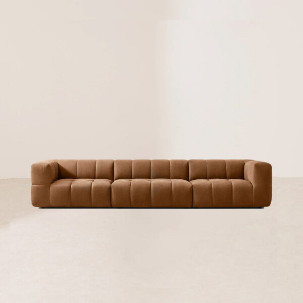 VHS-004 Handcrafted Long Geometric Quilted Modular Sofa