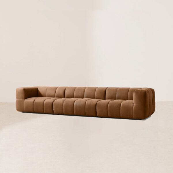 VHS-004 Handcrafted Long Geometric Quilted Modular Sofa - Image 2