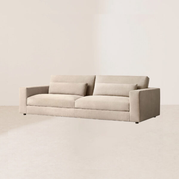 VHS-005 Handcrafted Modern Minimalist Reinforced Wood High-Performance Velvet Two-Seater Sofa - Image 2