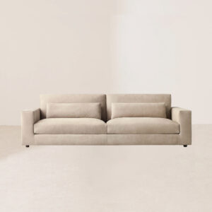 VHS-005 Handcrafted Modern Minimalist Reinforced Wood High-Performance Velvet Two-Seater Sofa