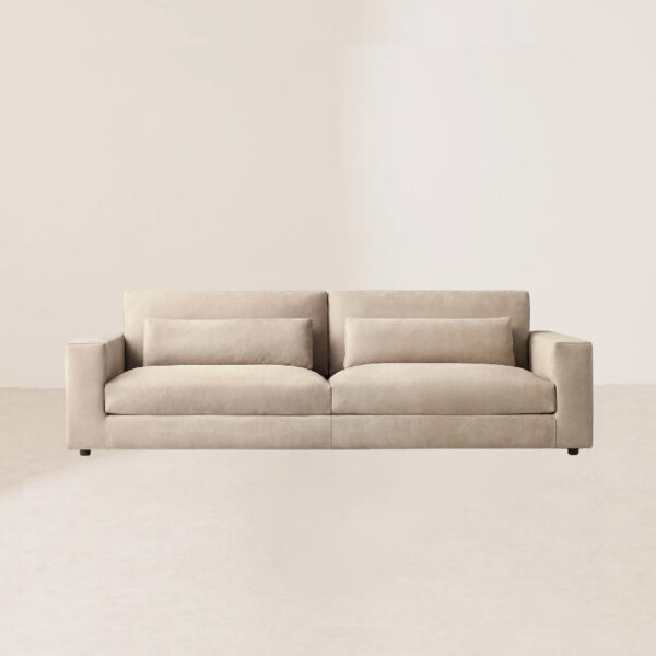 VHS-005 Handcrafted Modern Minimalist Reinforced Wood High-Performance Velvet Two-Seater Sofa