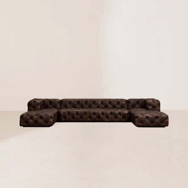 VHS-007 Luxurious Button-Tufted Low-Profile Modular Sofa - Image 4