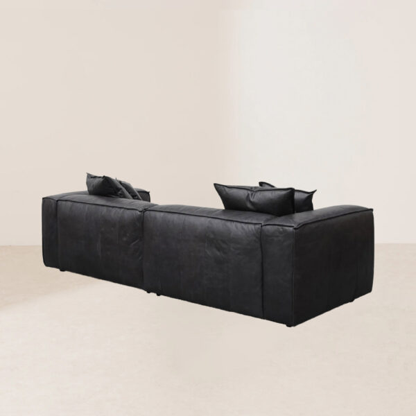 VHS-013 Premium Durable Spring-Inserted High-Density Foam-Filled Segmented Versatile Flexible Leather Sofa - Image 3