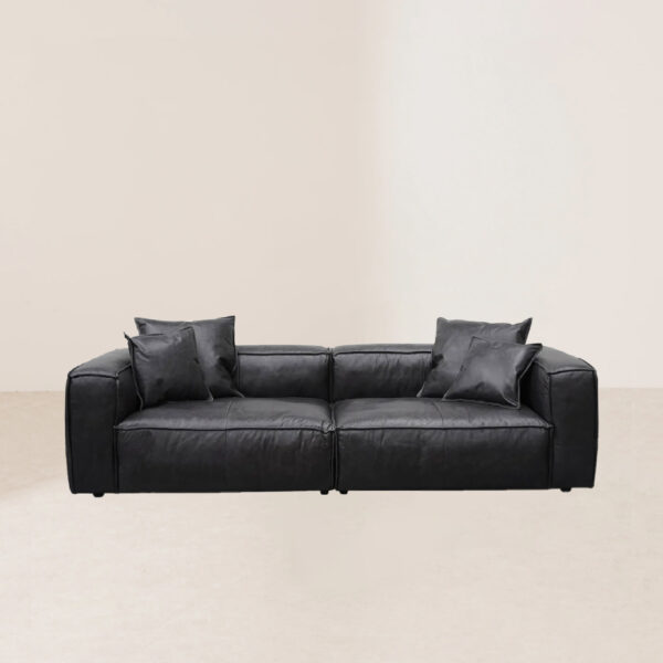 VHS-013 Premium Durable Spring-Inserted High-Density Foam-Filled Segmented Versatile Flexible Leather Sofa