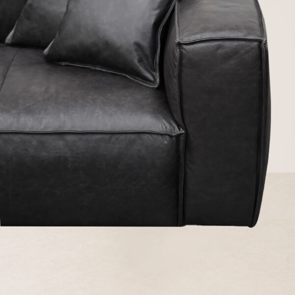 VHS-013 Premium Durable Spring-Inserted High-Density Foam-Filled Segmented Versatile Flexible Leather Sofa - Image 4