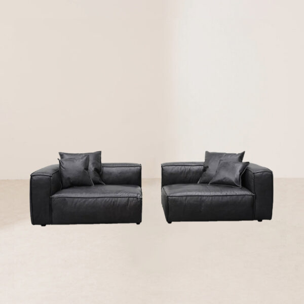 VHS-013 Premium Durable Spring-Inserted High-Density Foam-Filled Segmented Versatile Flexible Leather Sofa - Image 2