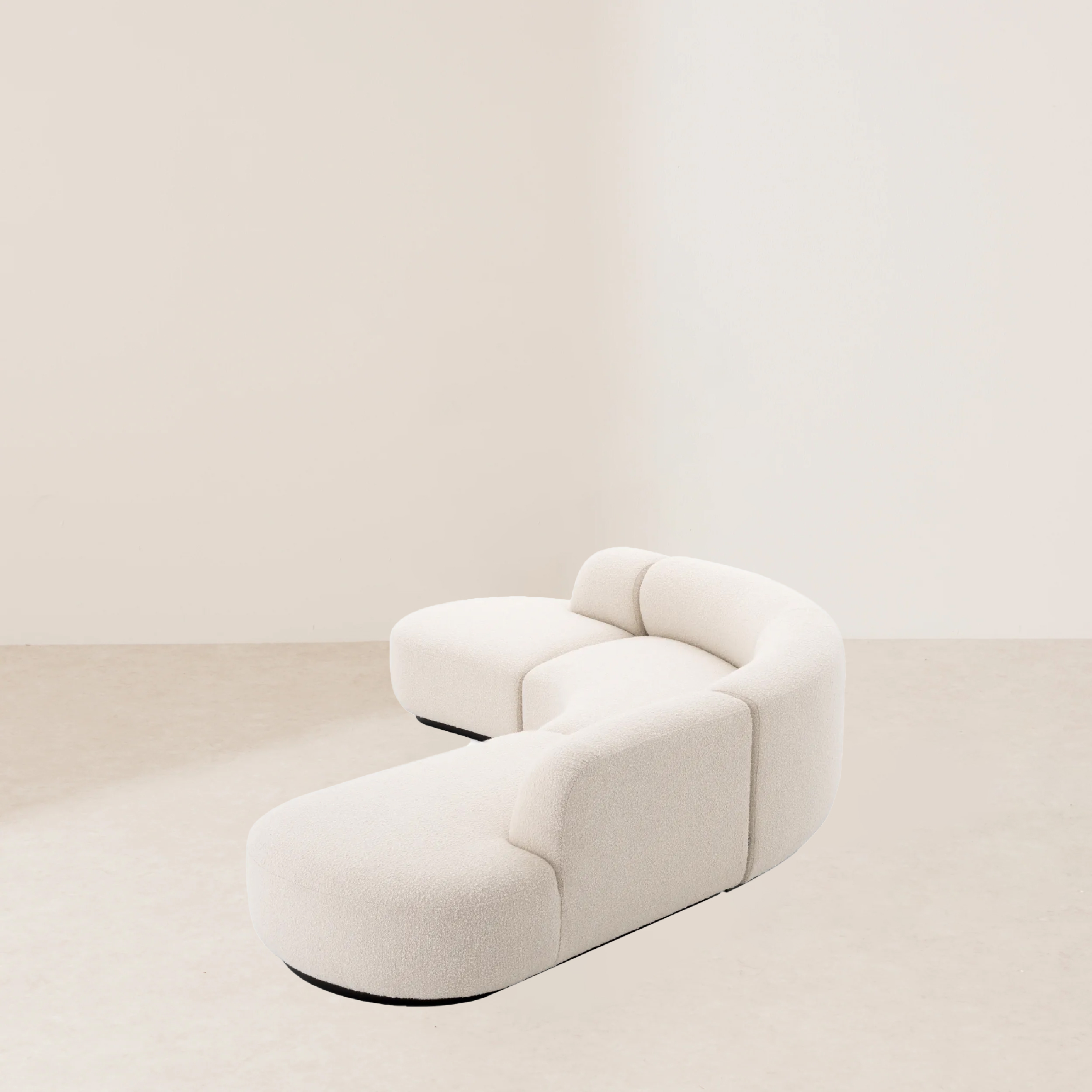 VHS-014 Cream-Colored Modern Semi-Circular Arcuate Spliced Comfortable Design Sofa - Image 4