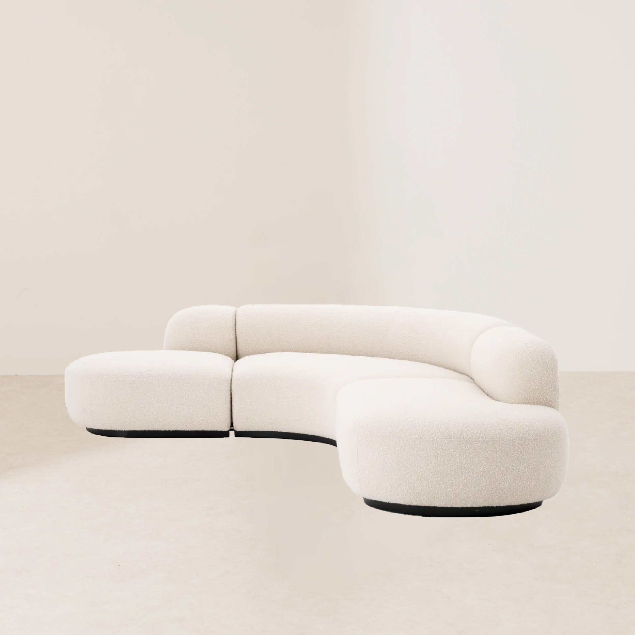 VHS-014 Cream-Colored Modern Semi-Circular Arcuate Spliced Comfortable Design Sofa - Image 3