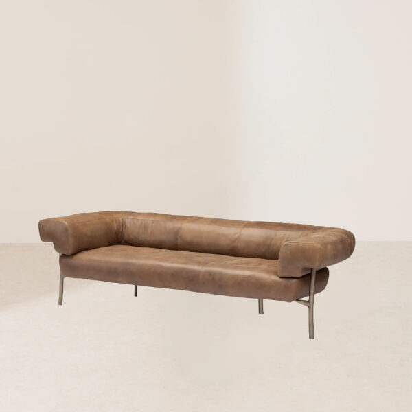 VHS-019 Elegantly Curved Elliptical Leg Wide Two-Seat Sofa - Image 2