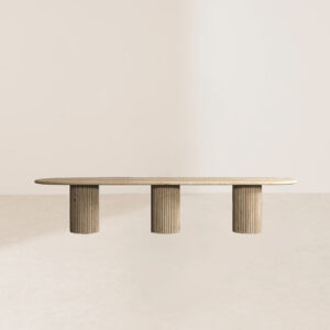 VHDT-017 Modern Minimalist Three-Column Cylindrical Bases Dining Table