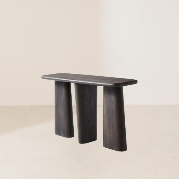VHT-001 Modern Minimalist Natural Wood Grain Sculptural Leg Multi-Scene Console Table - Image 2