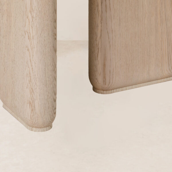 VHT-002 Modern Minimalist Natural Wood Pole Supported Console Table - Image 3