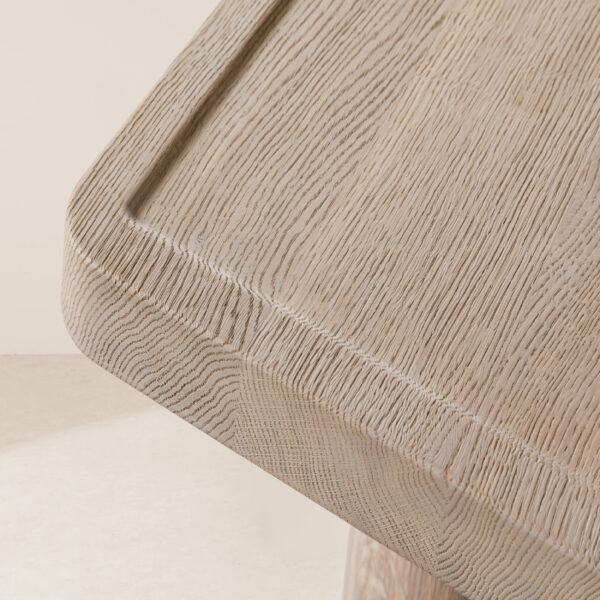 VHT-002 Modern Minimalist Natural Wood Pole Supported Console Table - Image 4