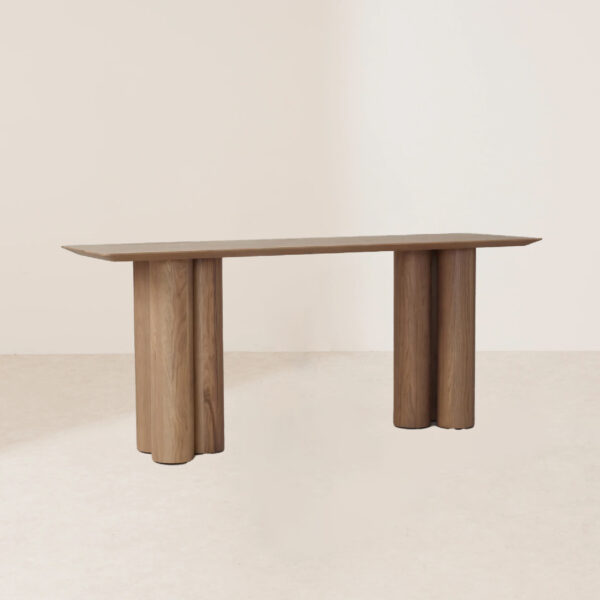 VHT-005 Solid Wood Sculptural Rectangular Console Table - Image 2