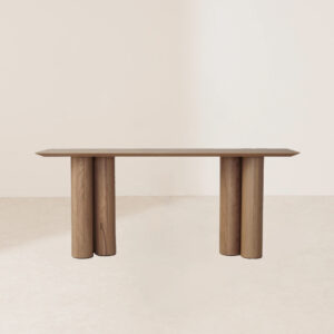 VHT-005 Solid Wood Sculptural Rectangular Console Table