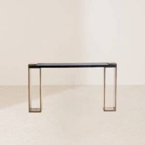 VHT-006 Industrial-Inspired Minimalist Console Table with Wood Top