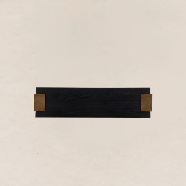VHT-006 Industrial-Inspired Minimalist Console Table with Wood Top - Image 3