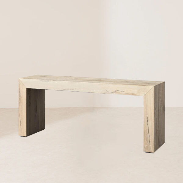 VHT-008 Solid Wood Modern Minimalist Weathered Crack Console Table - Image 2