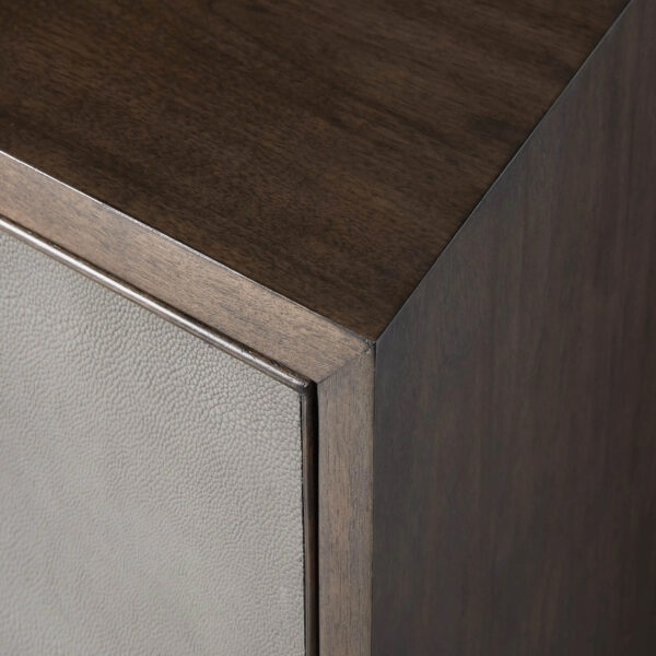 VHT-011 Luxurious Gold PU Leather Four-Door Solid Wood Frame Metal Handle Versatile Sideboard - Image 2