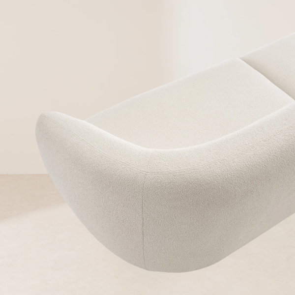 VHS-024 Modern Modular Beige Curved Sofa with Tight-Back Armrests - Image 2